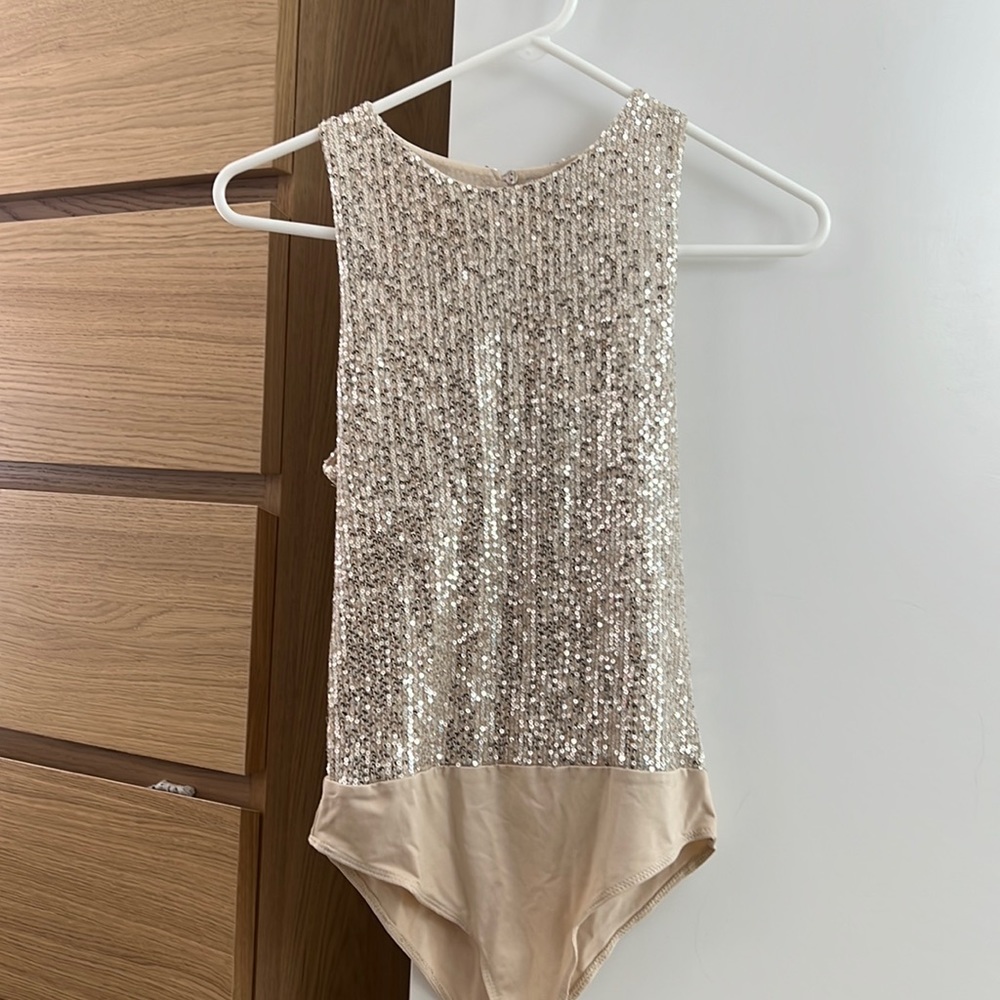 Silver sequin Zara body